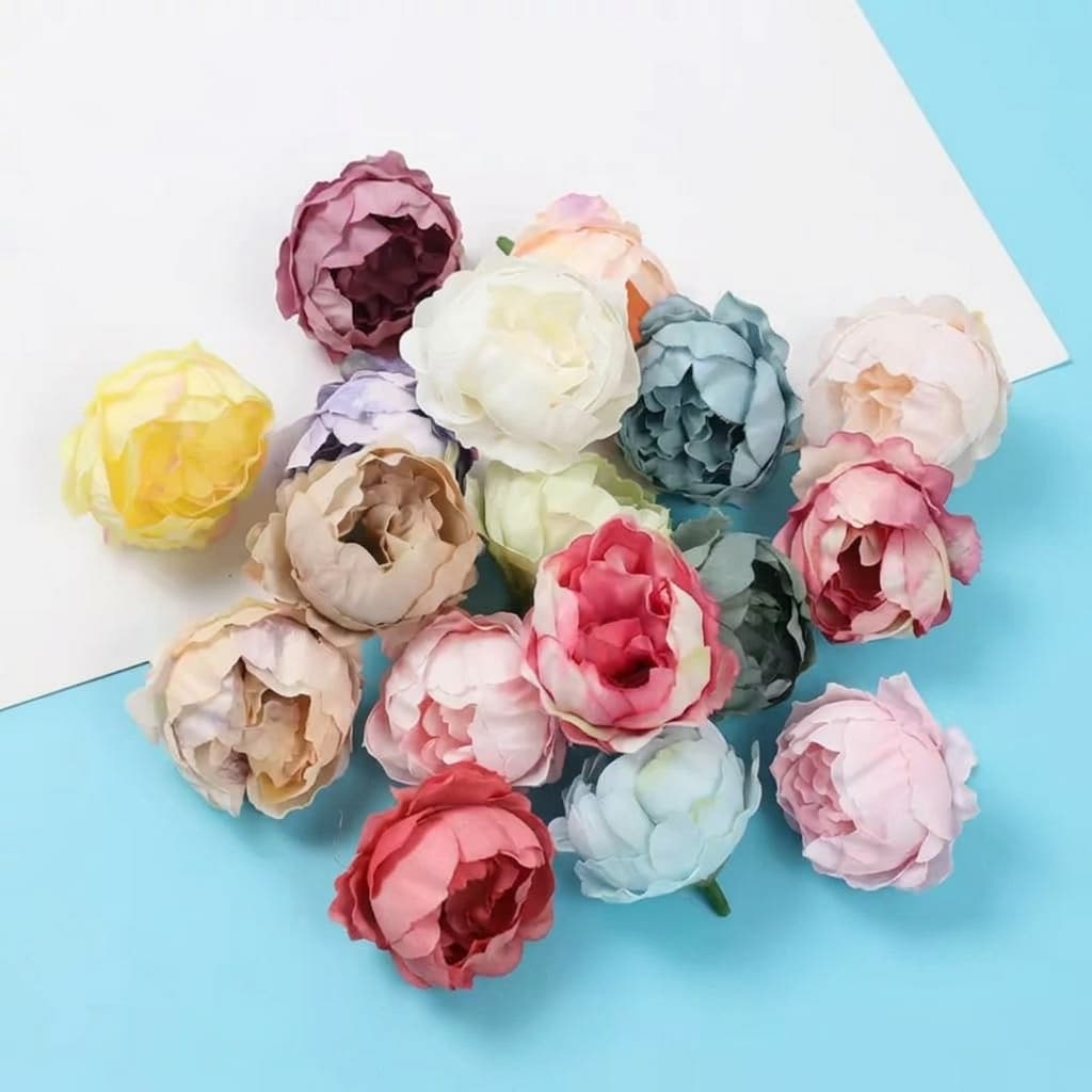 Kepala Kuntum Bunga Peony Renda